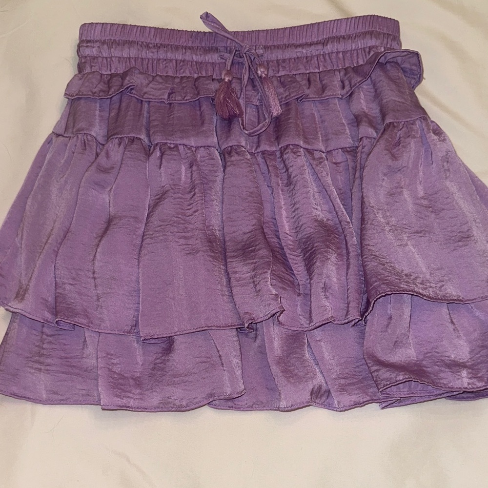Day + Moon Purple Ruffled Women's Skirt